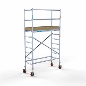 Euroscaffold Andamio móvil básico 75 x 190 x 4,2 m altura de trabajo Andamio móvil básico 75 x 190 x 4,2 m altura de trabajo