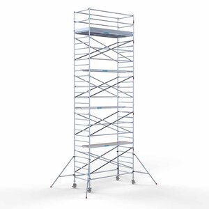 Euroscaffold Andamio móvil completo 135 x 305 x 10,2 m altura de trabajo Euroscaffold Andamio móvil completo 135 x 305 x 10,2 m altura de trabajo