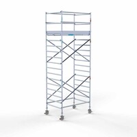 Euroscaffold Andamio móvil completo 135 x 190 x 6,2 m altura de trabajo