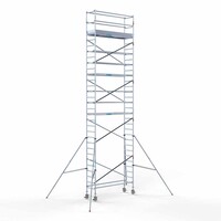 Euroscaffold Andamio móvil completo 75 x 250 x 10,2 m altura de trabajo Euroscaffold Andamio móvil completo 75 x 250 x 10,2 m altura de trabajo