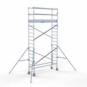 Euroscaffold Andamio rodante Estándar 75x250 6,2 m altura de trabajo Andamio rodante Estándar 75x250 6,2 m altura de trabajo