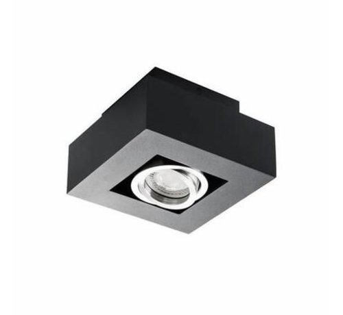 LED GU10 plafondspot armatuur zwart - Enkelvoudig voor 1 LED GU10 spot