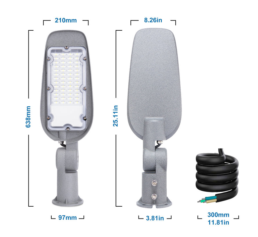 ACTIE! LED Straatlamp IP65 - 200W 20.000 Lumen - 6500K daglicht wit - 3 jaar garantie
