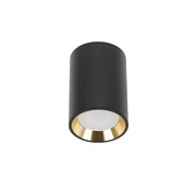 LED plafondspot - Chloe mini rond zwart / goud - GU10 fitting