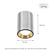 Spectrum voor de installateur LED plafondspot - Chloe mini P20 rond zilver / goud - GU10 fitting