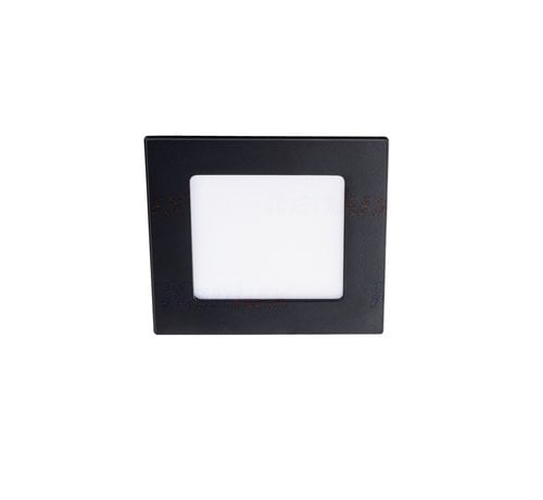 LED inbouwspot vierkant zwart KATRO - 6W 3000K warm wit licht