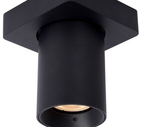 Lucide NIGEL - Plafondspot - LED Dim to warm - GU10 - 1x5W 2200K/3000K - Zwart