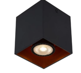 Lucide BIDO - Plafondspot - 1xGU10 - Zwart