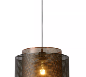 Lucide ORRIN - Hanglamp- Ø 34 cm - 1xE27 - Black