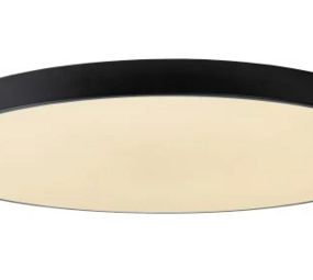 Lucide UNAR - Plafonnière - Ø 80 cm - LED 3 StepDim - 1x80W 2700K - Zwart