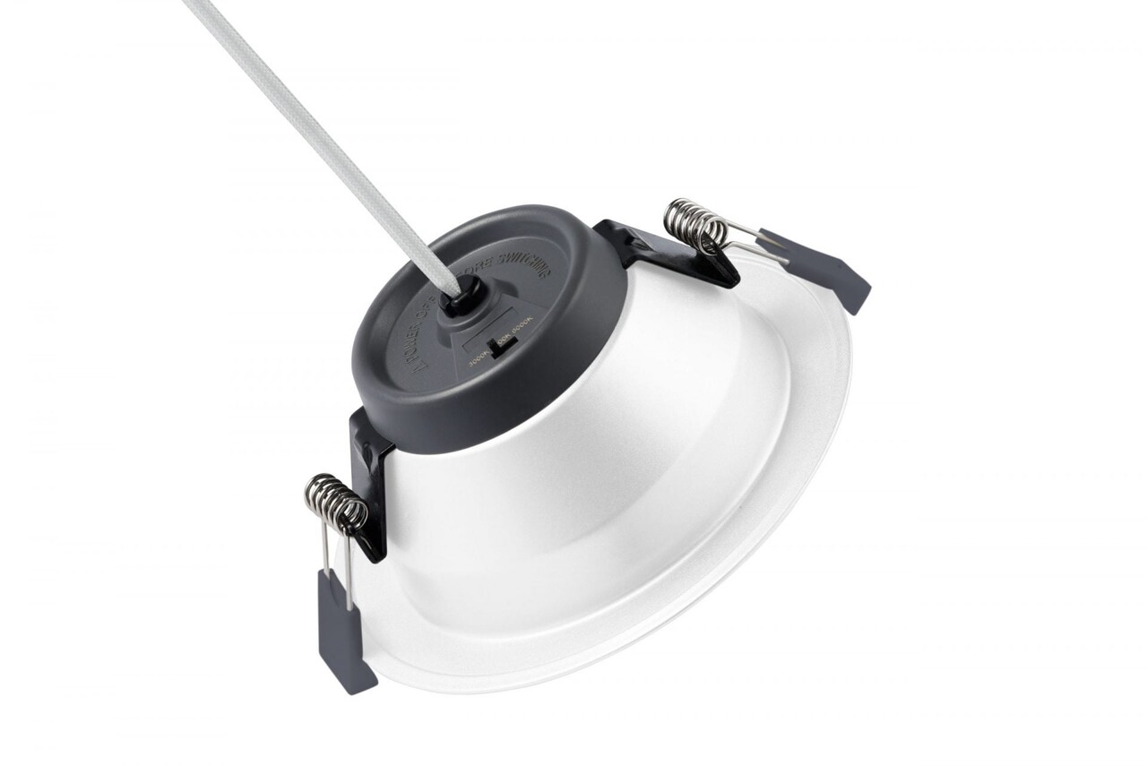 LCB LED LED Downlight 113mm - Wit - 10W 890Lm - 830-840-865 CCT | Zaagmaat 92mm incl. aansluitstekker 1.5m