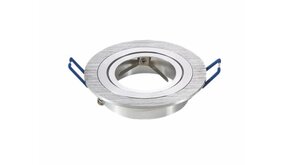 Aigostar Inbouwspot geborsteld aluminium rond - kantelbaar - zaagmaat 75mm - buitenmaat 91mm Aigostar Inbouwspot geborsteld aluminium rond - kantelbaar - zaagmaat 75mm - buitenmaat 91mm