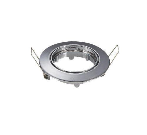 Inbouwspot chrome rond - kantelbaar - zaagmaat 74mm - buitenmaat 82mm