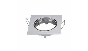 Aigostar OP=OP Inbouwspot chrome vierkant  - kantelbaar - zaagmaat 74mm - buitenmaat 82mm Aigostar OP=OP Inbouwspot chrome vierkant  - kantelbaar - zaagmaat 74mm - buitenmaat 82mm