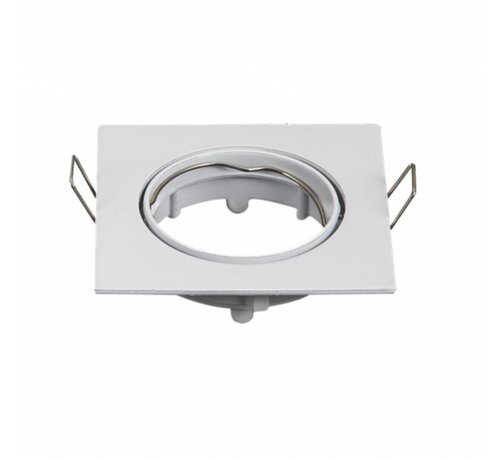Inbouwspot wit vierkant - kantelbaar - zaagmaat 72mm - buitenmaat 80mm