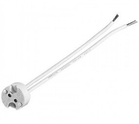 Keramische Fitting GU5.3 / GU4 – Voor MR16 / MR11 – 8cm Aansluitdraden – 12V / 24V – Max. 100W Keramische Fitting GU5.3 / GU4 – Voor MR16 / MR11 – 8cm Aansluitdraden – 12V / 24V – Max. 100W