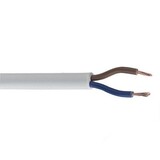 Aigostar Aansluitsnoer - per meter - 2x 0.75 mm2 met witte mantel plat - H03VVH2-F