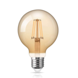 LED Filament lamp dimbaar - E27 G125 - 4W vervangt 40W - 2200K extra warm wit licht - XL GLOBE