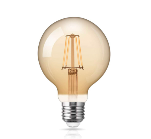 LED Filament lamp dimbaar - E27 G125 - 4W vervangt 40W - 2200K extra warm wit licht - XL GLOBE