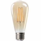 LED Filament lamp Edison Dimbaar - E27 Fitting ST64 - 4W 380Lm - 2200K Extra Warm Wit | Amber Gemeleerd Glas 6.4 cm - vervangt 40W