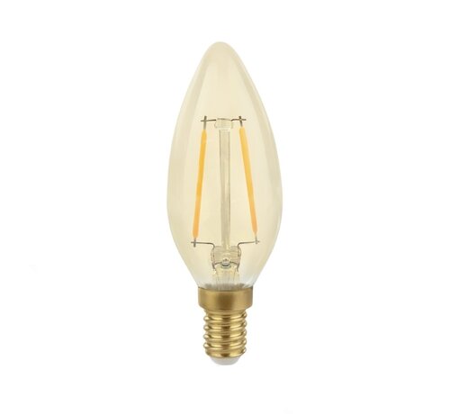 LED Filament lamp dimbaar - E14 C35 - 4W vervangt 40W - 2200K extra warm wit licht