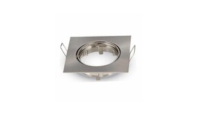 Aigostar Inbouwspot vierkant - geborsteld staal - kantelbaar - zaagmaat 74mm - buitenmaat 82mm Aigostar Inbouwspot vierkant - geborsteld staal - kantelbaar - zaagmaat 74mm - buitenmaat 82mm
