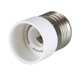 Verloopfitting E27 naar E14 wit max. 60W