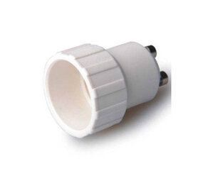 Verloopfitting GU10 naar E14 wit max. 60W