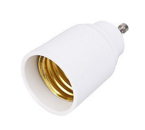 Verloopfitting GU10 naar E27 wit max. 60W