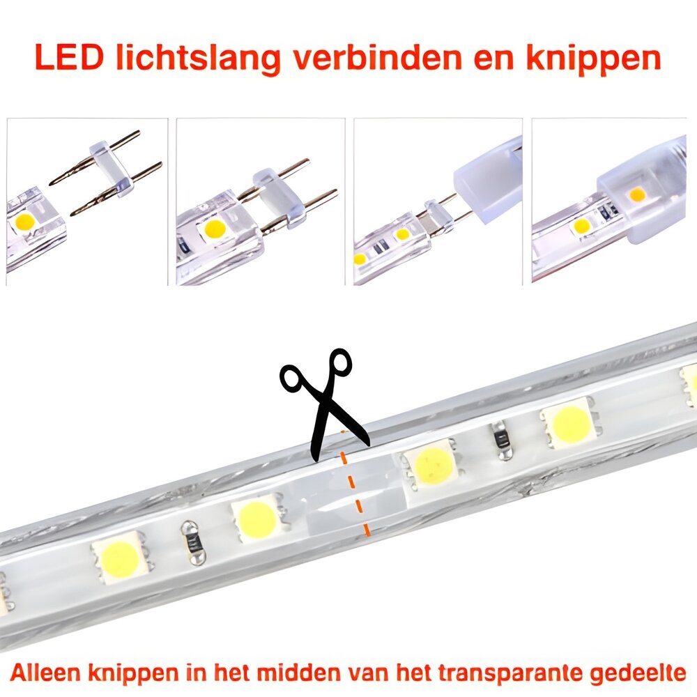 Aigostar OP=OP LED Lichtslang V1 - 50 meter 180leds p/m - 3000K warm wit licht Aigostar OP=OP LED Lichtslang V1 - 50 meter 180leds p/m - 3000K warm wit licht