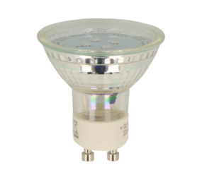 LED spot GU10 - 1W - 2700K warm wit licht - vervangt 10W - Glazen behuizing