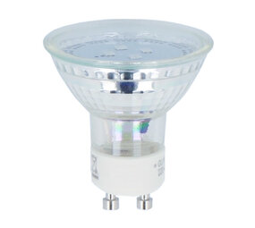 LED spot GU10 - 1W - 6500K koud wit licht - vervangt 10W - Glazen behuizing