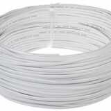 Aigostar Aansluitsnoer - 100m - 2x 0.75 mm2 met witte mantel plat - H03VVH2-F