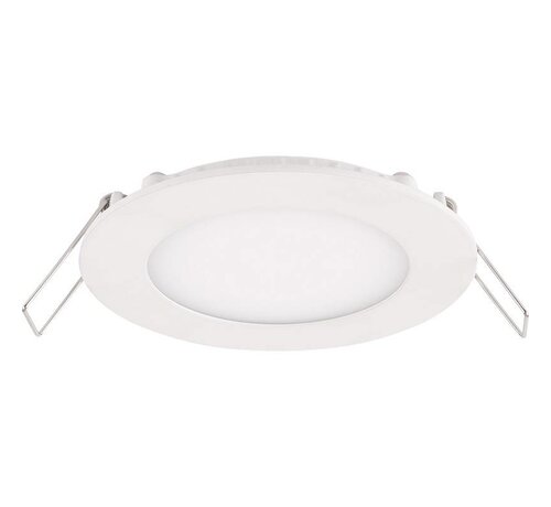 LED inbouwspot rond aluminium - 3W vervangt 25W - zaagmaat 74mm - 3000K warm wit licht