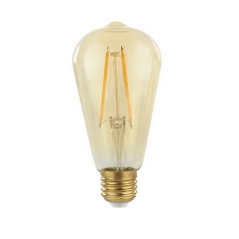 Spectrum voor de installateur LED Filament lamp E27 - ST64 - 2W vervangt 25W - 2500K extra warm wit licht - Tall