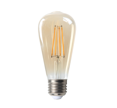 LED Filament lamp dimbaar - E27 ST64 - 6W vervangt 60W - 2200K extra warm wit licht - Tall