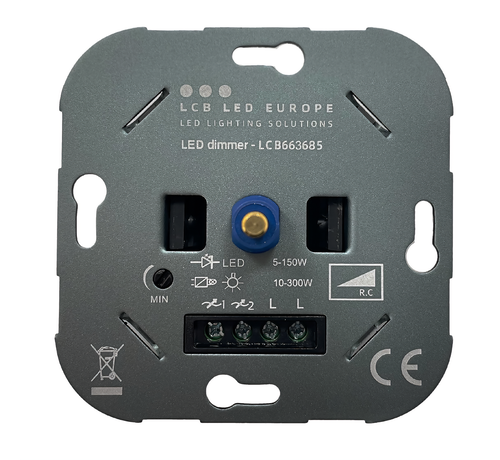 LED dimmer inbouw 5-150W - Universeel Fase-afsnijding