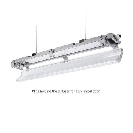 Spectrum voor de installateur: Betaalbare kwaliteit en veelzijdige LED-oplossingen LED TL buis armatuur - 60cm - Waterdicht IP65 - voor dubbele LED TL buis - Doorkoppelbaar Spectrum voor de installateur: Betaalbare kwaliteit en veelzijdige LED-oplossingen LED TL buis armatuur - 60cm - Waterdicht IP65 - voor dubbele LED TL buis - Doorkoppelbaar