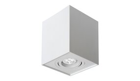 Spectrum LED plafondspot - Cube vierkant -  Wit -  met GU10 fitting - kantelbaar - excl. LED spot Spectrum LED plafondspot - Cube vierkant -  Wit -  met GU10 fitting - kantelbaar - excl. LED spot