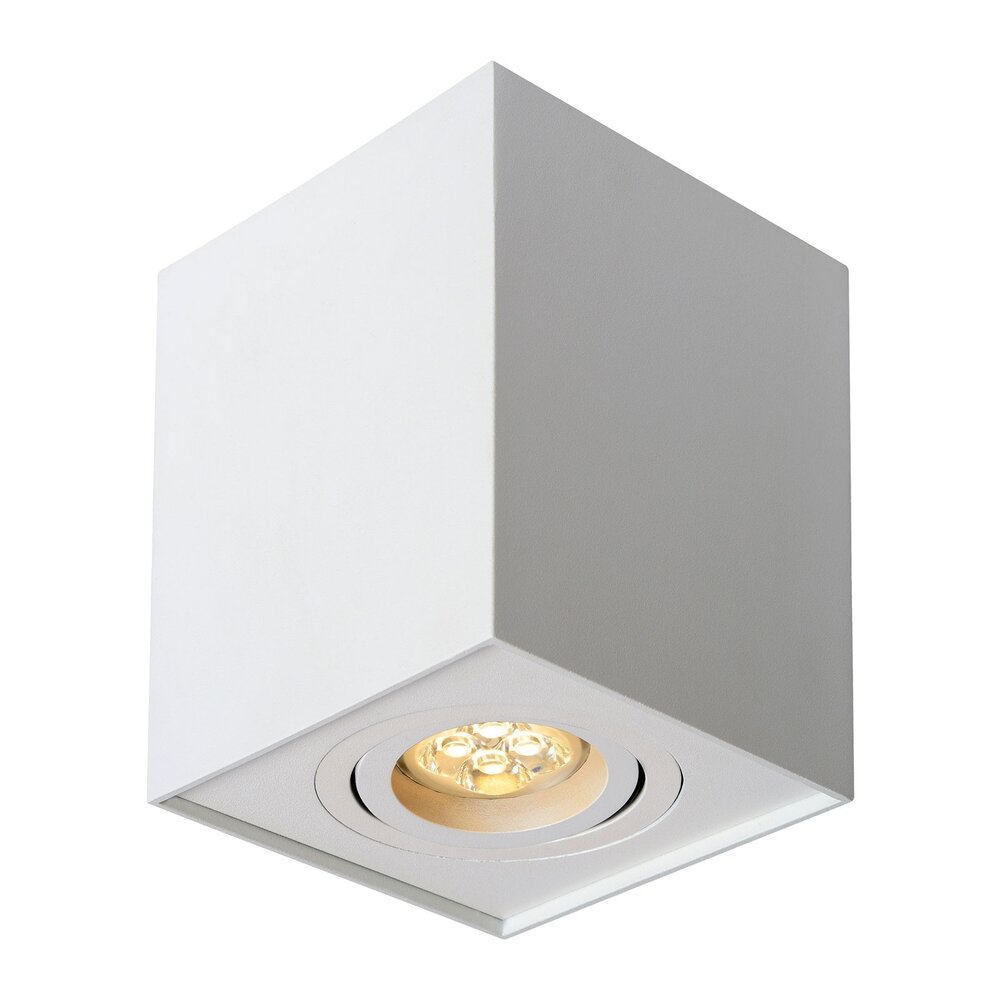 Spectrum voor de installateur LED plafondspot - Cube vierkant -  Wit -  met GU10 fitting - kantelbaar - excl. LED spot