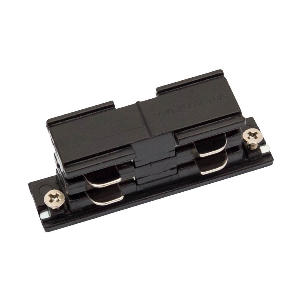 Spectrum 3-Fase Spanningsrail toebehoren | Koppelstuk - Verbindingsstuk gevoegd - i- connector - Zwart Spectrum 3-Fase Spanningsrail toebehoren | Koppelstuk - Verbindingsstuk gevoegd - i- connector - Zwart