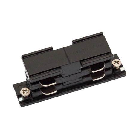 Spectrum 3-Fase Spanningsrail toebehoren | Koppelstuk - Verbindingsstuk gevoegd - i- connector - Zwart Spectrum 3-Fase Spanningsrail toebehoren | Koppelstuk - Verbindingsstuk gevoegd - i- connector - Zwart