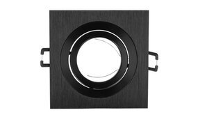 OP=OP Inbouwspot zwart vierkant  - kantelbaar - zaagmaat 74mm - buitenmaat 92mm OP=OP Inbouwspot zwart vierkant  - kantelbaar - zaagmaat 74mm - buitenmaat 92mm