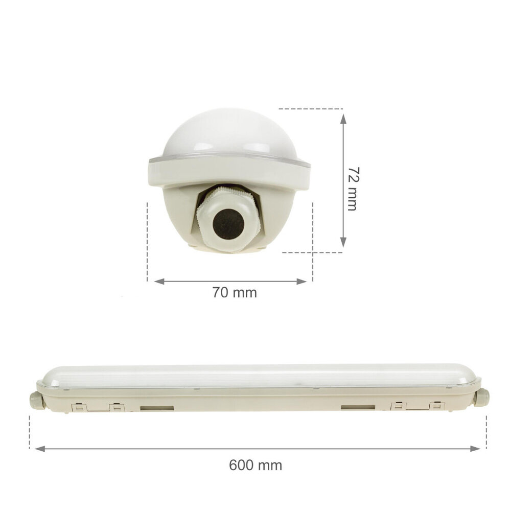 Spectrum LED Montagebalk  IP65  - 60cm - Limea Gigant- 20W 3000Lm - 4000K 840 Helderwit - 5 jaar garantie Spectrum LED Montagebalk  IP65  - 60cm - Limea Gigant- 20W 3000Lm - 4000K 840 Helderwit - 5 jaar garantie
