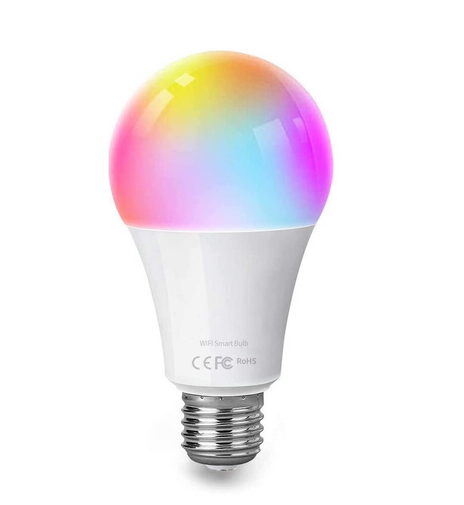 WiFi LED Lamp - E27 9W - RGB+CCT alle lichtkleuren - Bediening met de App WiFi LED Lamp - E27 9W - RGB+CCT alle lichtkleuren - Bediening met de App