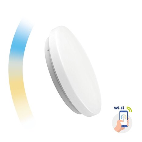 WiFi LED plafondlamp 50cm diameter - 36W Regelbaar 2700K tot 6500K - Bediening met de App