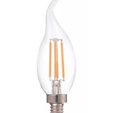 Dimbare LED Filament Kaarslamp E14 C37 LCB - 5W - 2700K 827 Warm Wit - Helder Glas | Faseaansnijding - Vervangt 40W Gloeilamp