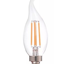 Dimbare LED Filament Kaarslamp E14 C37 LCB - 5W - 2700K 827 Warm Wit - Helder Glas | Faseaansnijding - Vervangt 40W Gloeilamp Dimbare LED Filament Kaarslamp E14 C37 LCB - 5W - 2700K 827 Warm Wit - Helder Glas | Faseaansnijding - Vervangt 40W Gloeilamp