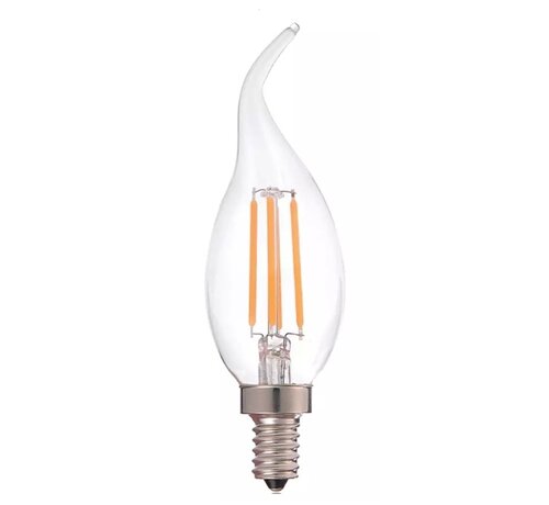 LED Filament lamp dimbaar - E14 C37 - 5W vervangt 40W - 2700K warm wit licht