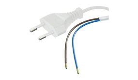 500cm aansluitstekker 2-polig - 230V netsnoer met open einde - 0.75mm 500cm aansluitstekker 2-polig - 230V netsnoer met open einde - 0.75mm